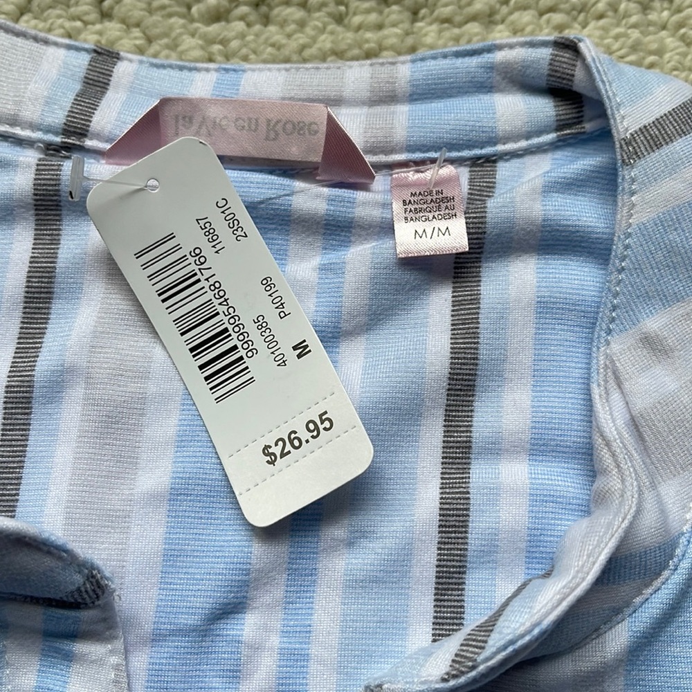La Vie en Rose NWT Super Soft Pyjama Set Shorts & Top Size MEDIUM NEW - Picture 7 of 16